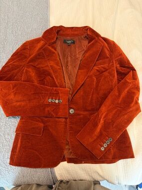 Talbots Rust-Orange Velvet Blazer